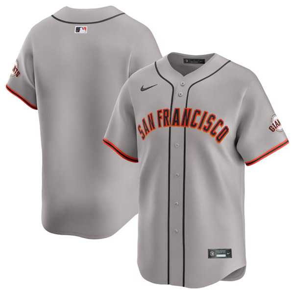 Men%27s San Francisco Giants Blank Gray Away Limited Stitched Baseball Jersey Dzhi->san francisco giants->MLB Jersey